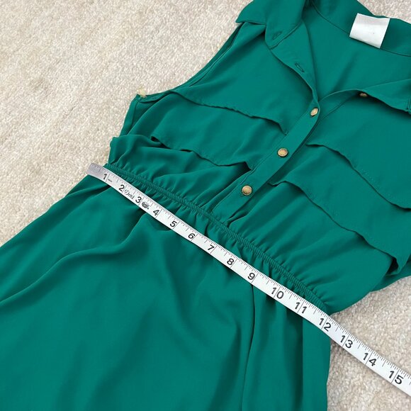 Jella Couture Green Boho Summer Hilo Sleeveless Maxi Dress S - Picture 6 of 11